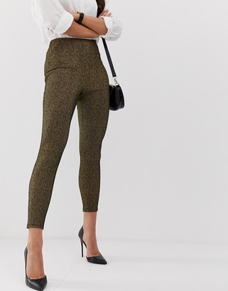ASOS DESIGN abstract jacquard pull on skinny trousers