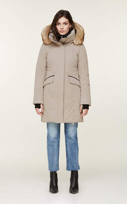 Soia & Kyo EMELE Thermolite coat with faux fur and puffy bib