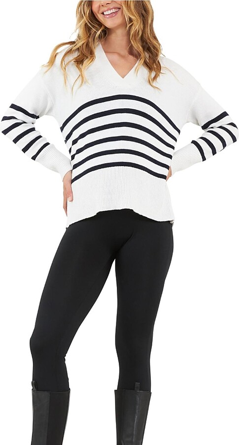 Ripe Maternity Hanna Nursing Stripe Knit Sweater