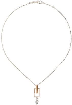 YEPREM 18kt White And Rose Gold Diamond Pendant Necklace