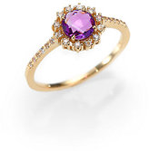 Thumbnail for your product : Suzanne Kalan Amethyst, White Sapphire & 14K Yellow Gold Starburst Ring