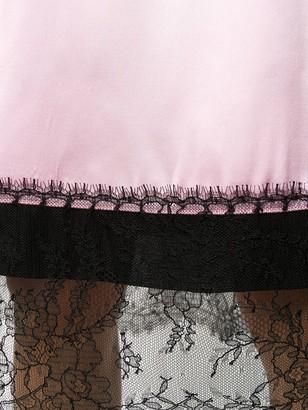 No.21 Lace-Trimmed Midi Skirt