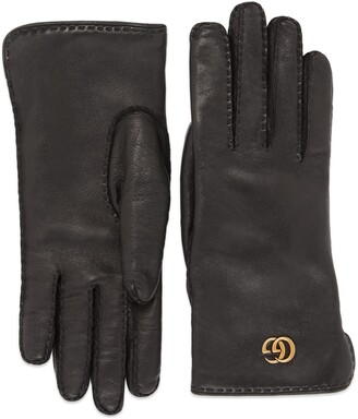 Gucci Leather gloves with Double G