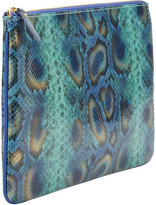 Thumbnail for your product : Barneys New York Peacock-Pattern Large Zip Case