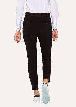 Paul Smith Women's Black Stretch-Cotton Skinny-Fit Trousers