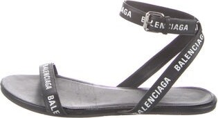 Balenciaga Leather Printed Sandals