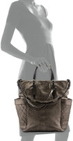 Thumbnail for your product : Jimmy Choo Blare Crackled Metallic Tote Bag, Silver
