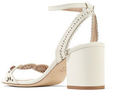 Thumbnail for your product : Tory Burch Marguerite Embellished Perforated Leather Sandals - Ivory