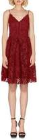 Thumbnail for your product : Adelyn Rae Spaghetti-Strap Lace Fit-And-Flare Dress