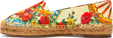 Thumbnail for your product : Dolce & Gabbana Yellow Floral Print Espadrilles