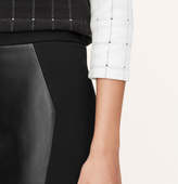 Thumbnail for your product : LOFT Tall Faux Leather and Ponte Blocked Pencil Skirt
