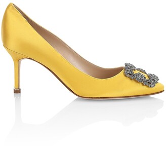 manolo yellow heels