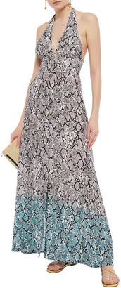 Heidi Klein Snake-print Woven Maxi Dress