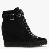 Thumbnail for your product : Daniel Pledge Black Suede Studded Wedge Ankle Boots