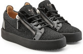 Thumbnail for your product : Giuseppe Zanotti Glitter Sneakers with Patent Leather