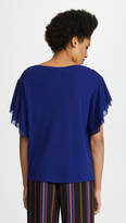 Thumbnail for your product : Fuzzi Flutter Sleeve Top