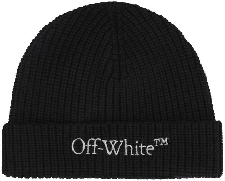 OffWhite Logo Wool Beanie ShopStyle Hats