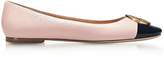 Thumbnail for your product : Tory Burch Seashell Pink Nappa & Perfect Navy Patent Leather Chelsea Cap-Toe Ballet Flats