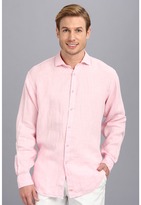 Thumbnail for your product : Thomas Dean & Co. Pink Linen Button Down L/S Sport Shirt