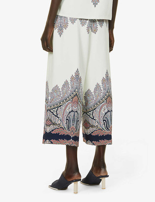 Etro Corsica high-rise relaxed-fit stretch-woven trousers
