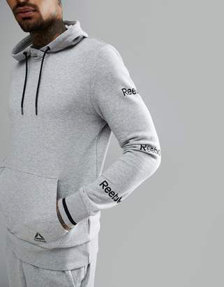 Reebok Training logo hoodie in gray ce4766