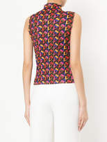 Thumbnail for your product : Pleats Please Issey Miyake geometric print sleeveless turtleneck top