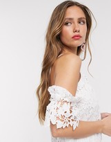 Thumbnail for your product : En Creme lace bodycon dress in white