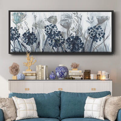 Wexford Home Indigo Field- Framed Canvas