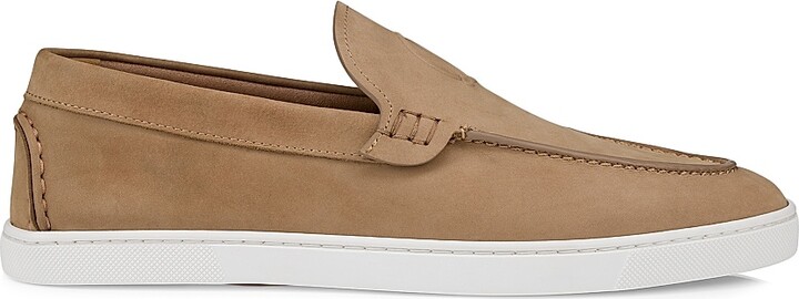 Christian Louboutin Men's Moonboat Leather Loafers - Zaffiro - Size 14.5