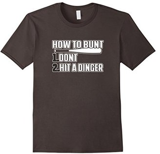 Men's How To Bunt TShirt - Funny Baseball Fastpitch Softball Shirt 3XL