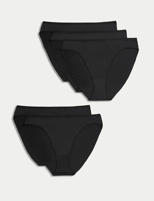 VPL M&S CollectionMarks and Spencer 5 Pack No Microfibre High Leg Knickers