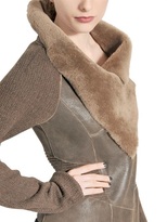 Thumbnail for your product : Asymmetrical Leather & Fur Biker Jacket