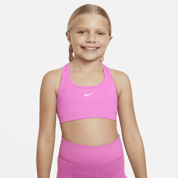 Nike swoosh big kids' girls' reversible sports bra