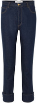 Thumbnail for your product : Marques Almeida Ring-embellished High-rise Straight-leg Jeans