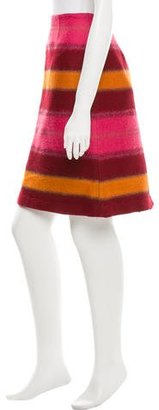 Anna Sui Striped Knee-Length Skirt