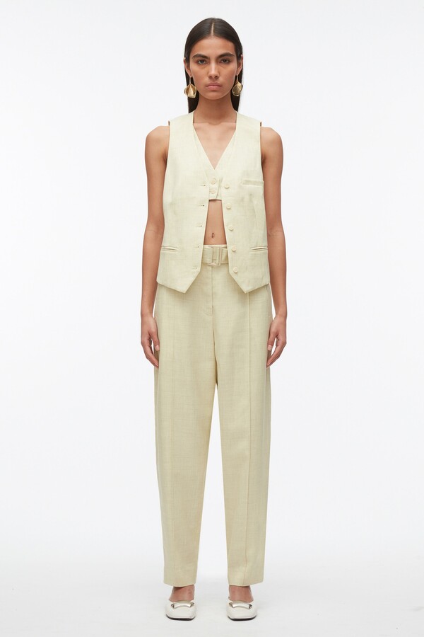 Tailored Vest with Set in Bra in LIMONCELLO