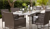 Thumbnail for your product : Crate & Barrel Dune Rectangular Outdoor Dining Table with Pebbled Glass
