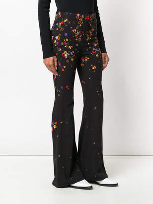 Givenchy floral flared tailored trousers