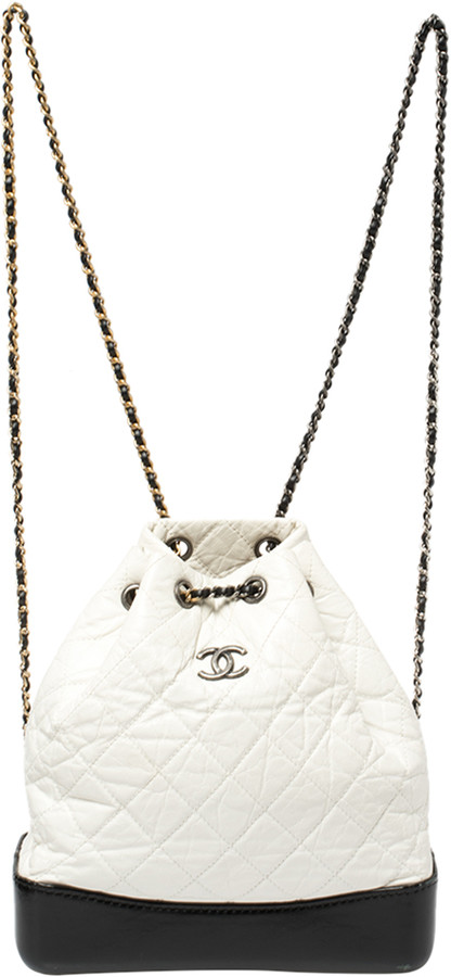 chanel gabrielle backpack white