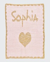 Thumbnail for your product : Butterscotch Blankees Single Heart Metallic Crib Blanket, Personalized