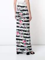 Thumbnail for your product : Nicole Miller striped floral print skirt