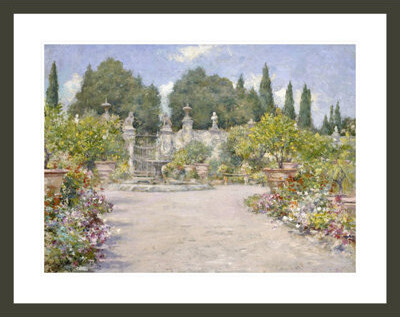 1000Museums An Italian Garden by William Merritt Chase -Framed Giclee Print