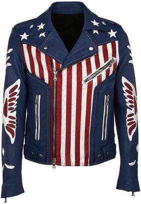 Balmain American Flag Print Jacket