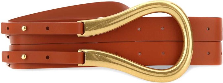 Bottega Veneta Caramel Leather Belt - ShopStyle