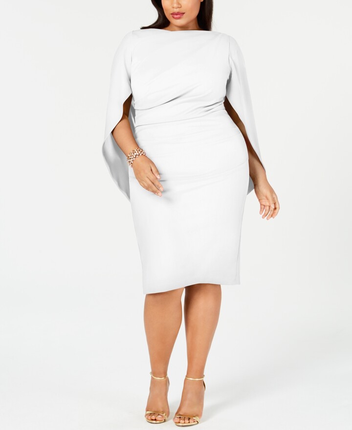 red and white plus size dress