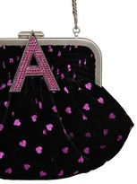 Thumbnail for your product : ATTICO Mini Velvet Doctor Bag W/hearts