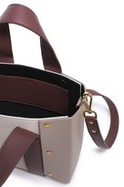 Thumbnail for your product : Yuzefi Studded Color-block Textured-leather Shoulder Bag
