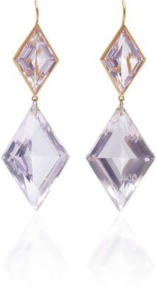 Marie Helene De Taillac One-Of-A-Kind Amethyst XL Diamond Shape Earrings