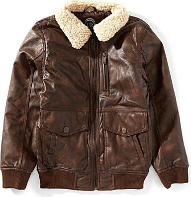 Urban Republic Big Boys Coated Sherpa Collar Jacket