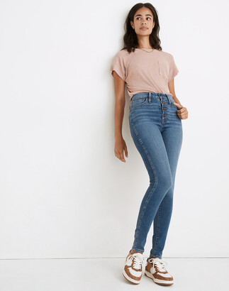 Madewell Tall Curvy Roadtripper Supersoft Skinny Jeans in Monroe Wash:  Button-Front Edition - ShopStyle